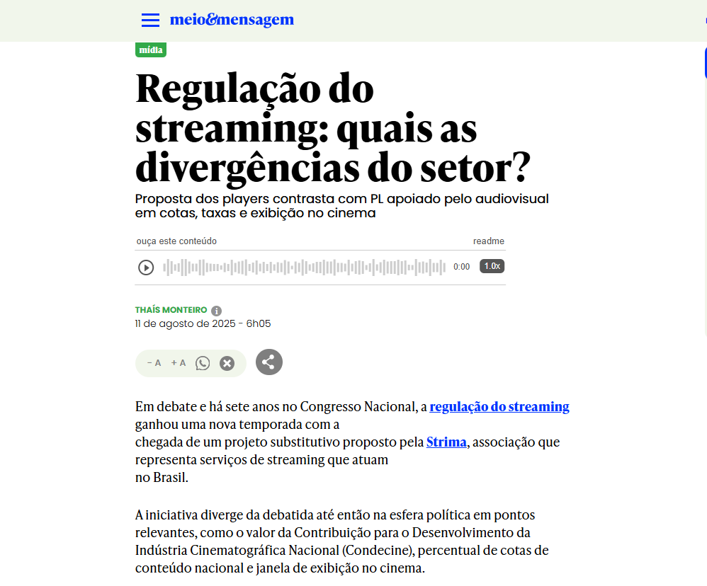 Regulação do streaming: quais as divergências do setor?