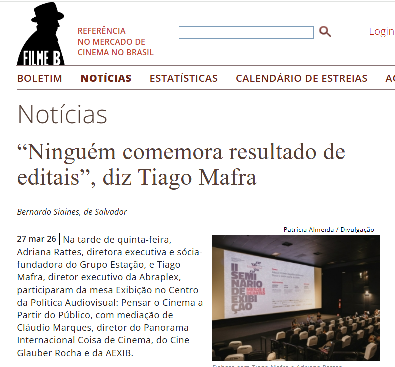 “Ninguém comemora resultado de editais”, diz Tiago Mafra