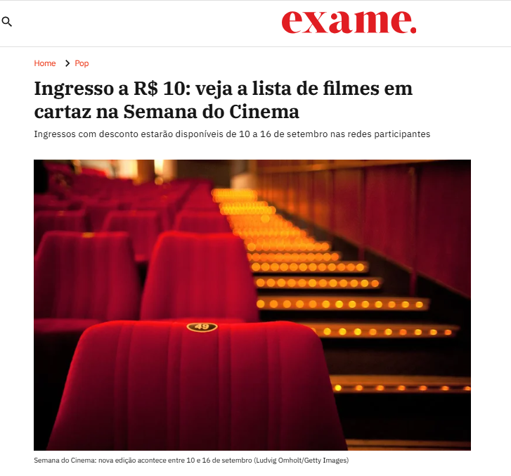 Ingresso a R$ 10: veja a lista de filmes em cartaz na Semana do Cinema